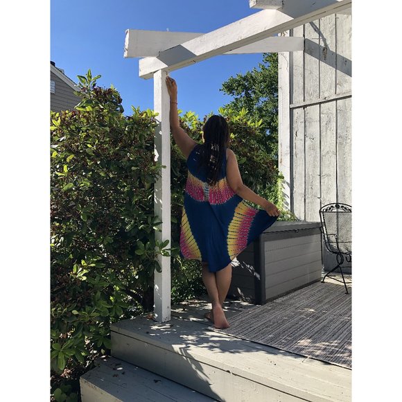 The Paradise City Tie Dye Beach Summer Loose Dress - Picture 3 of 8